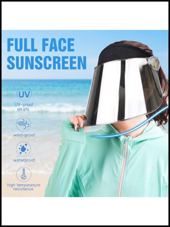 UV Protection Sun Visor Hat - UPF 50+ Adjustable Lens for Hiking Golf